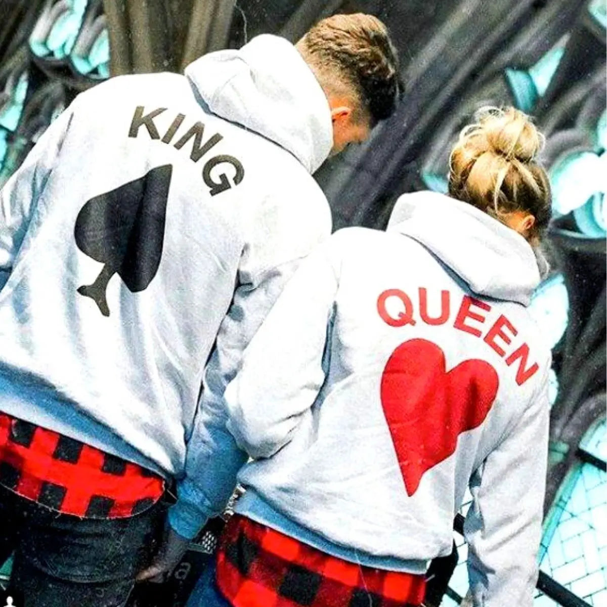 King and queen online card hoodies