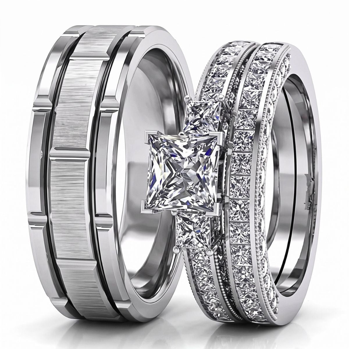 Pure Love Tungsten Couples Rings | Rose Gold Bands – Couples Choices