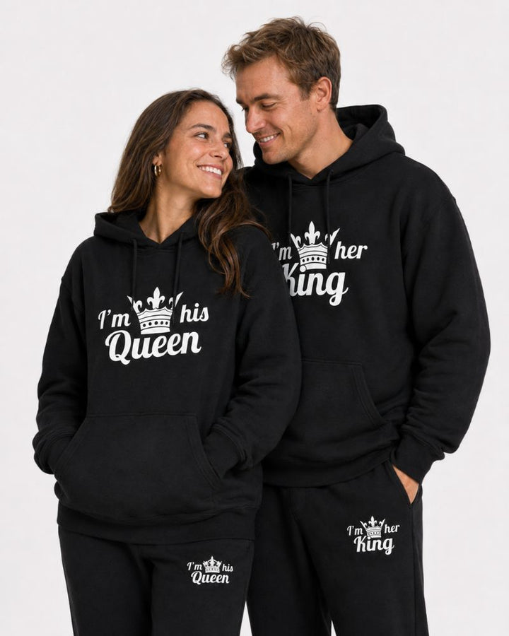 King & Queen Black Tracksuits