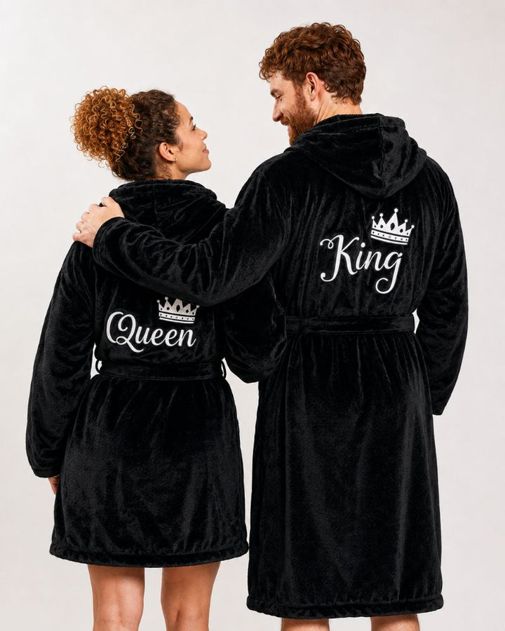 Black King & Queen Bathrobes