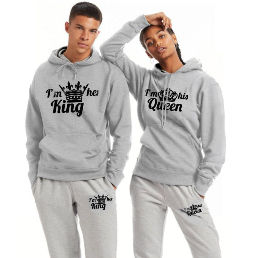 King & Queen Gray Tracksuits