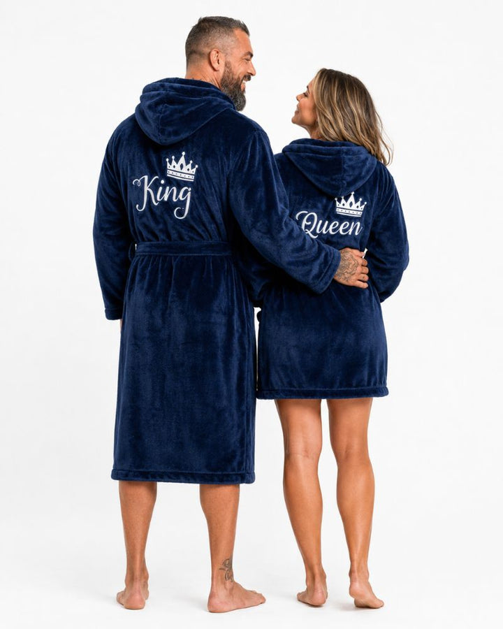 Blue King & Queen Bathrobes
