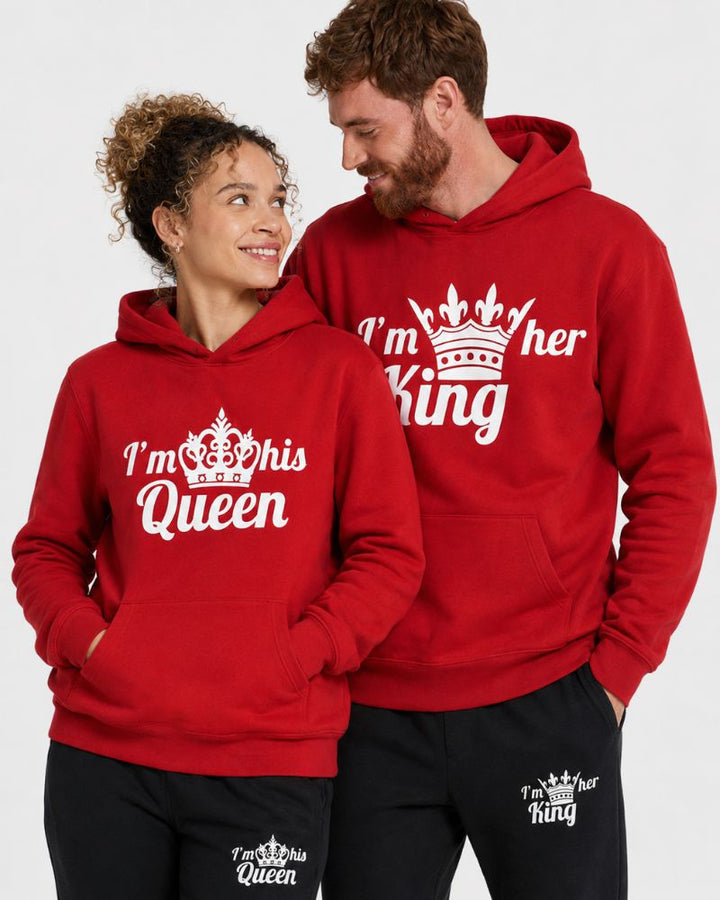 King & Queen Red Tracksuits