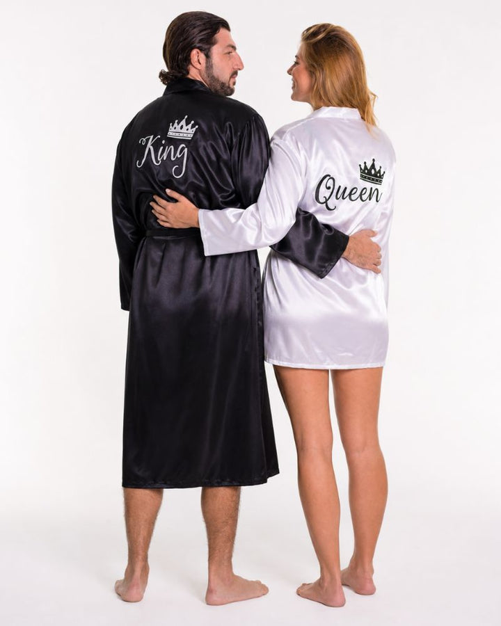 Satin King Queen Royal Silky Robe