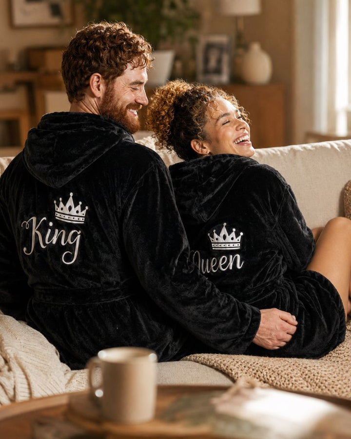 Black King & Queen Bathrobes