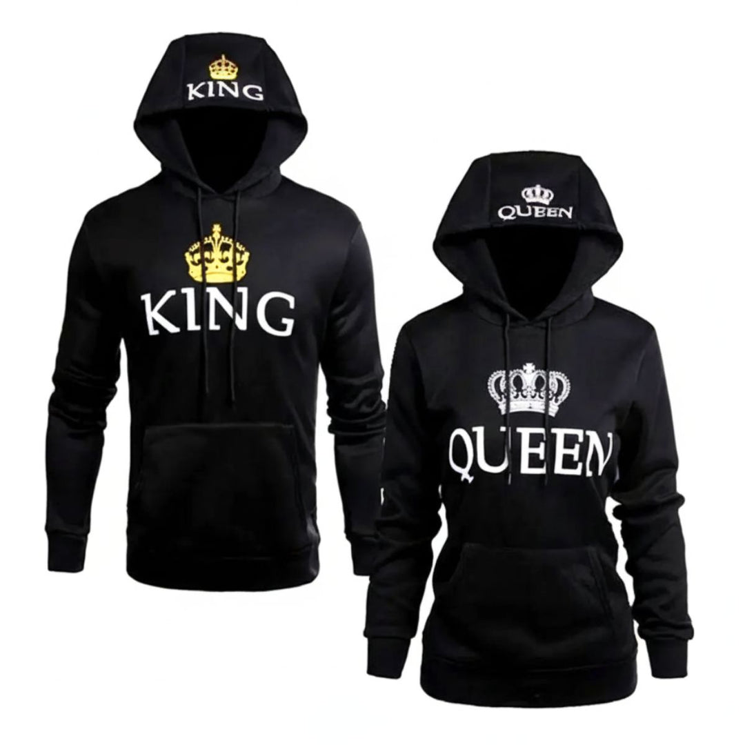 Black King Queen Hoodies