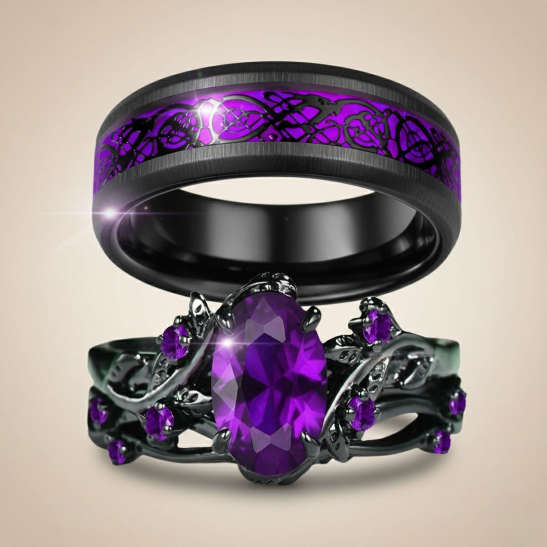 Purple Love Rings