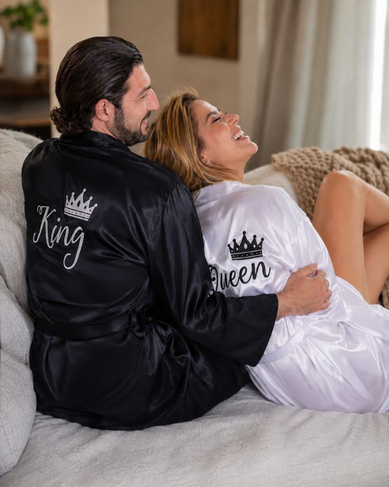 Satin King Queen Royal Silky Robe