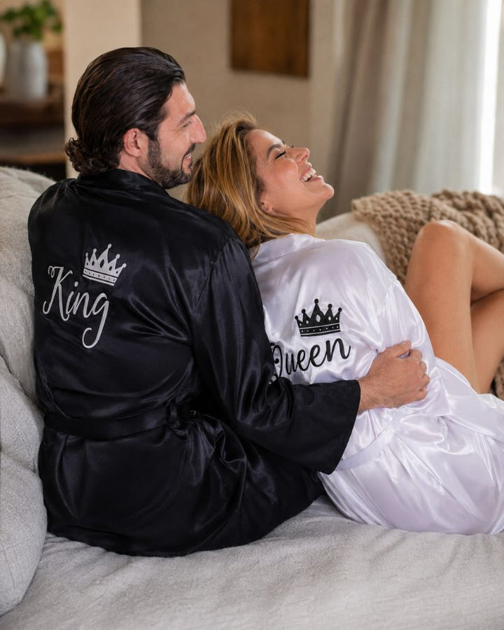 Satin King Queen Royal Silky Robe