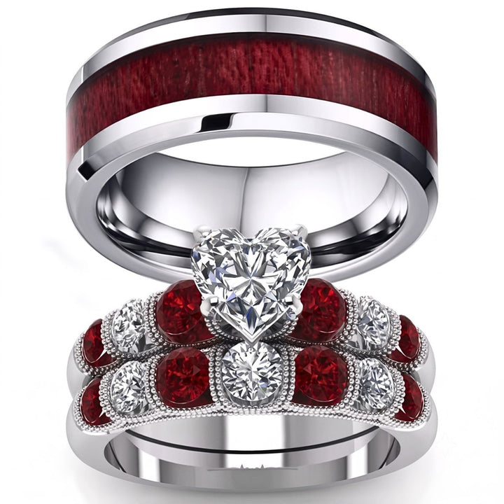 Crimson Love Rings