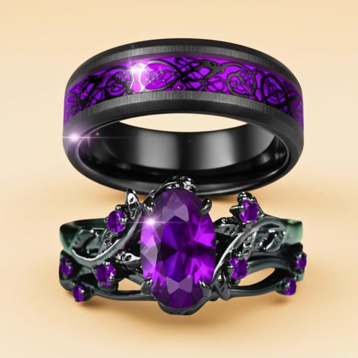 Purple Love Rings