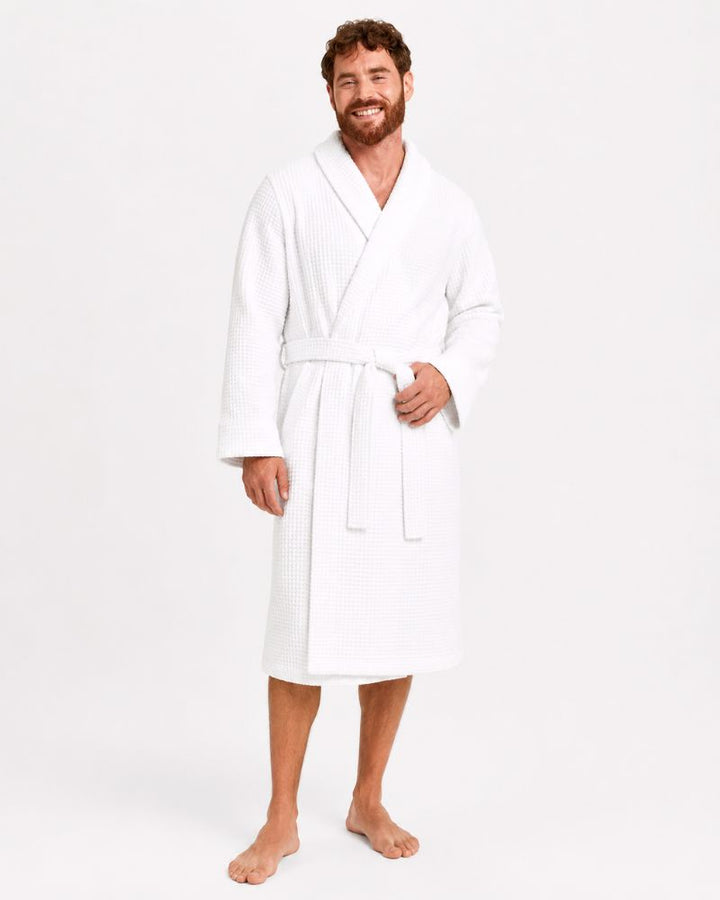 Waffle White Bathrobes