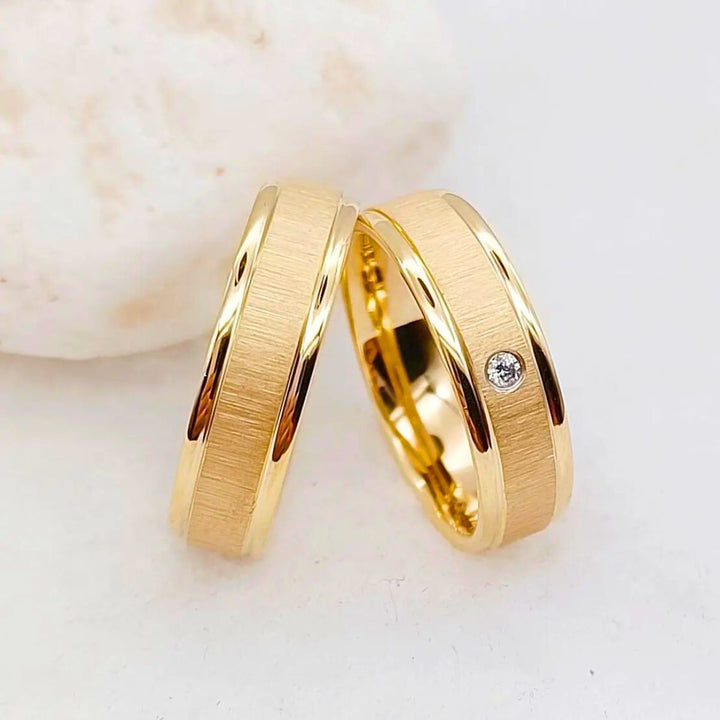 Golden Love Rings