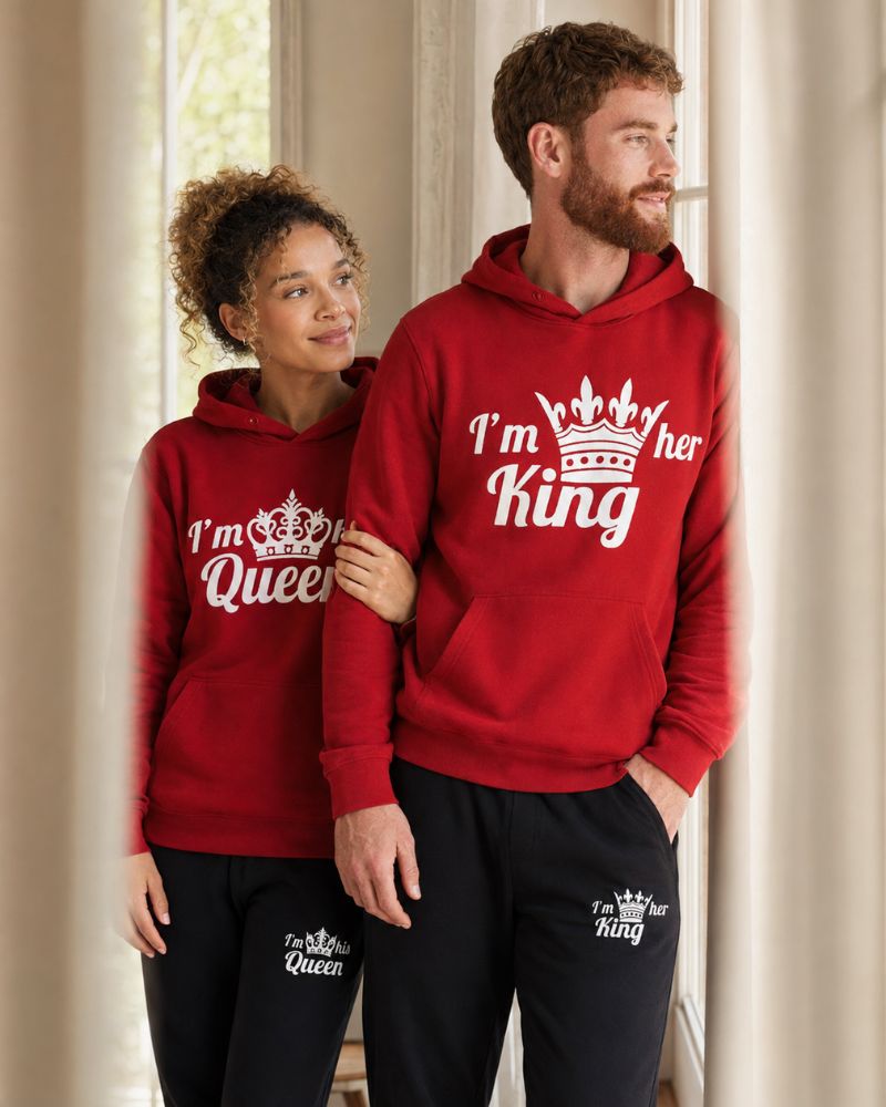 King & Queen Red Tracksuits