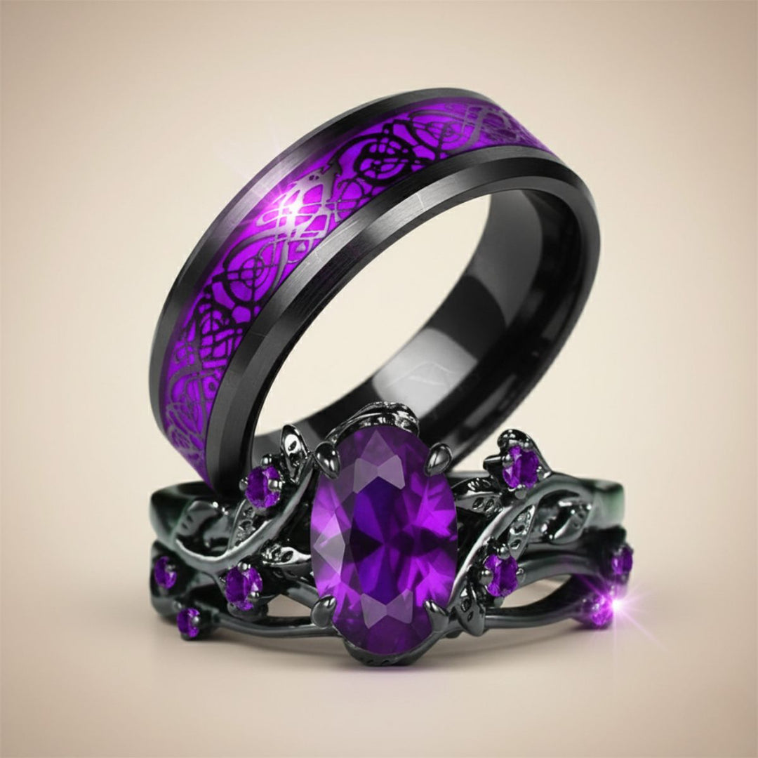 Purple Love Rings