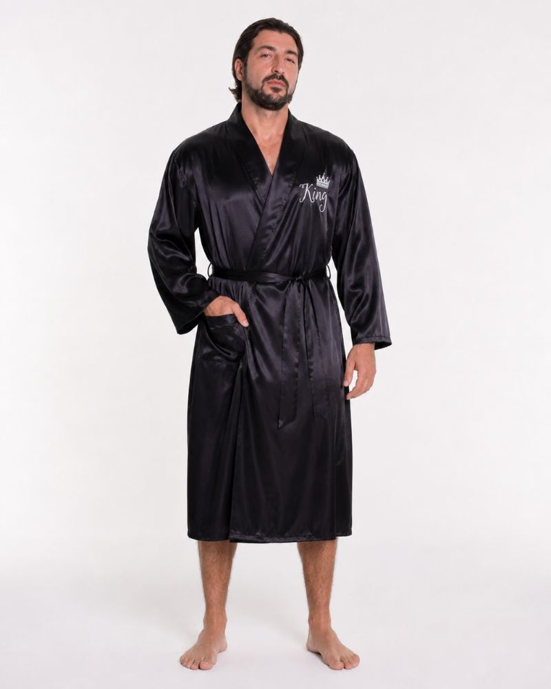 Satin King Queen Royal Silky Robe
