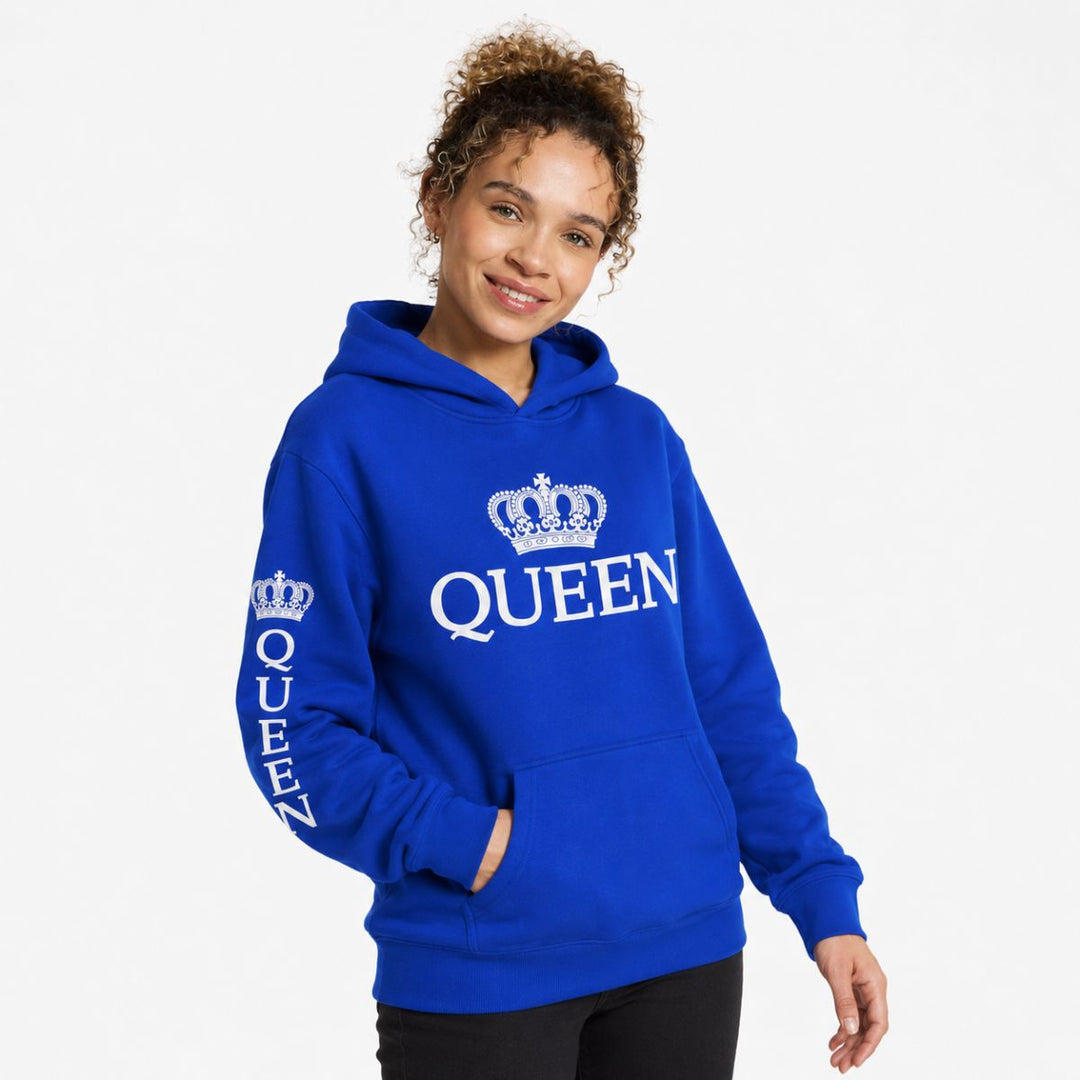 Blue King & Queen Hoodies