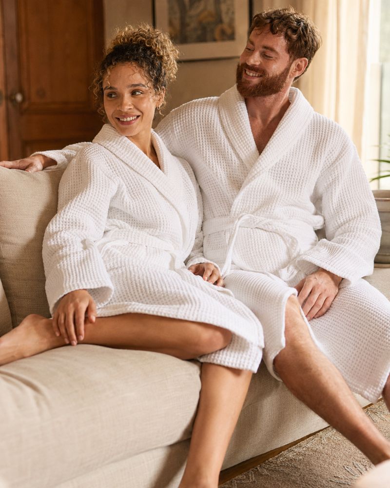 Waffle White Bathrobes