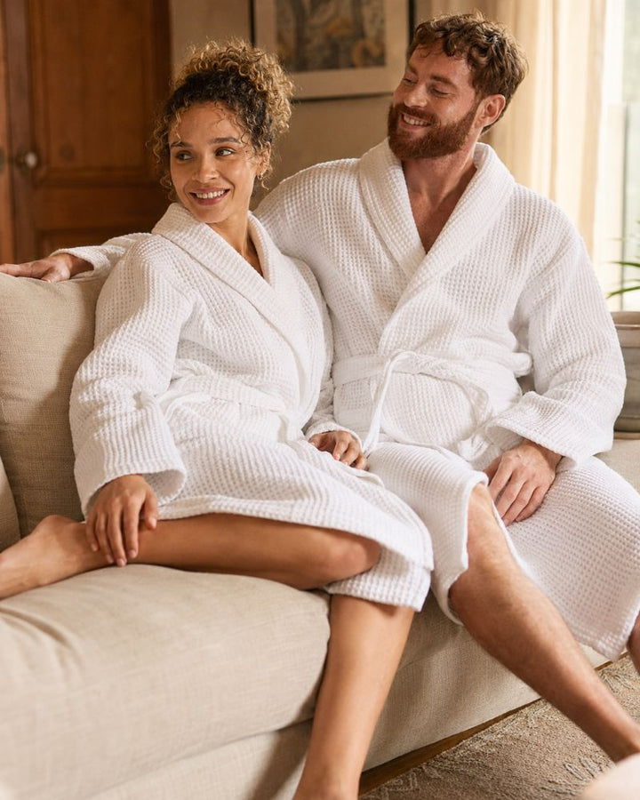 Waffle White Bathrobes