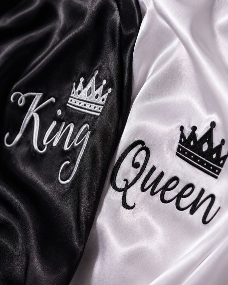 Satin King Queen Royal Silky Robe