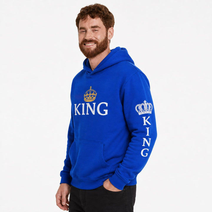 Blue King & Queen Hoodies