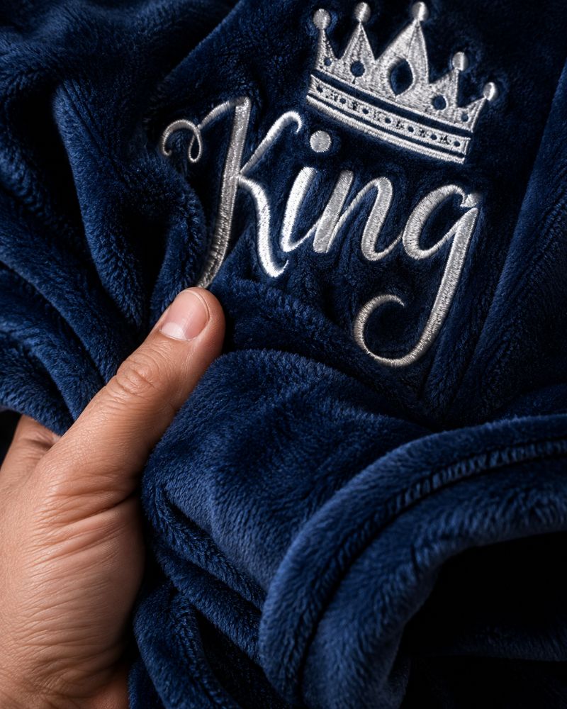 Blue King & Queen Bathrobes
