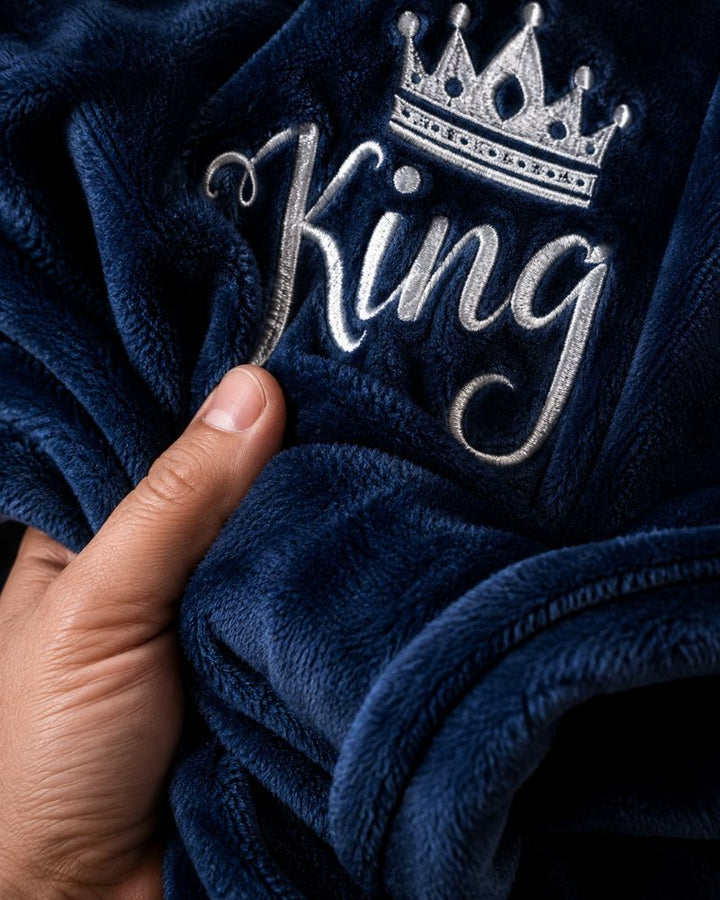 Blue King & Queen Bathrobes