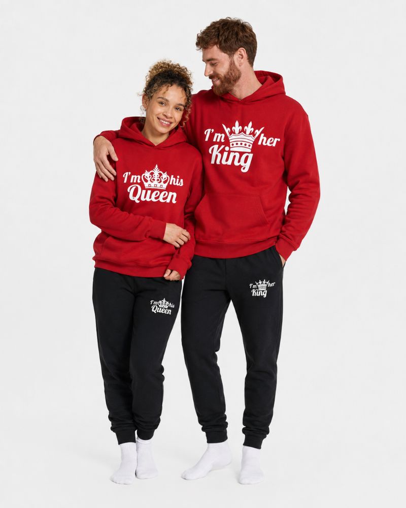 King & Queen Red Tracksuits