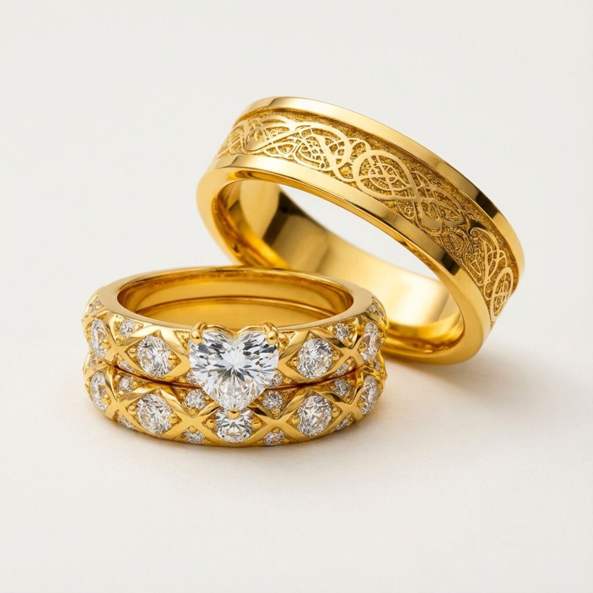 Celtic Dragon Couple Rings – Eternal Unity Bands – Couples Choices