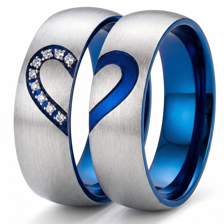 Blue Heart Rings