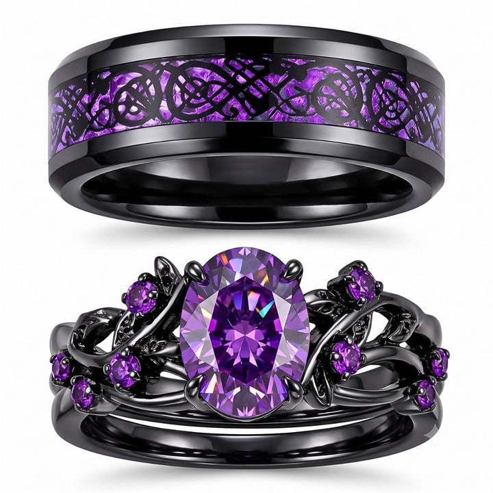 Purple Love Rings