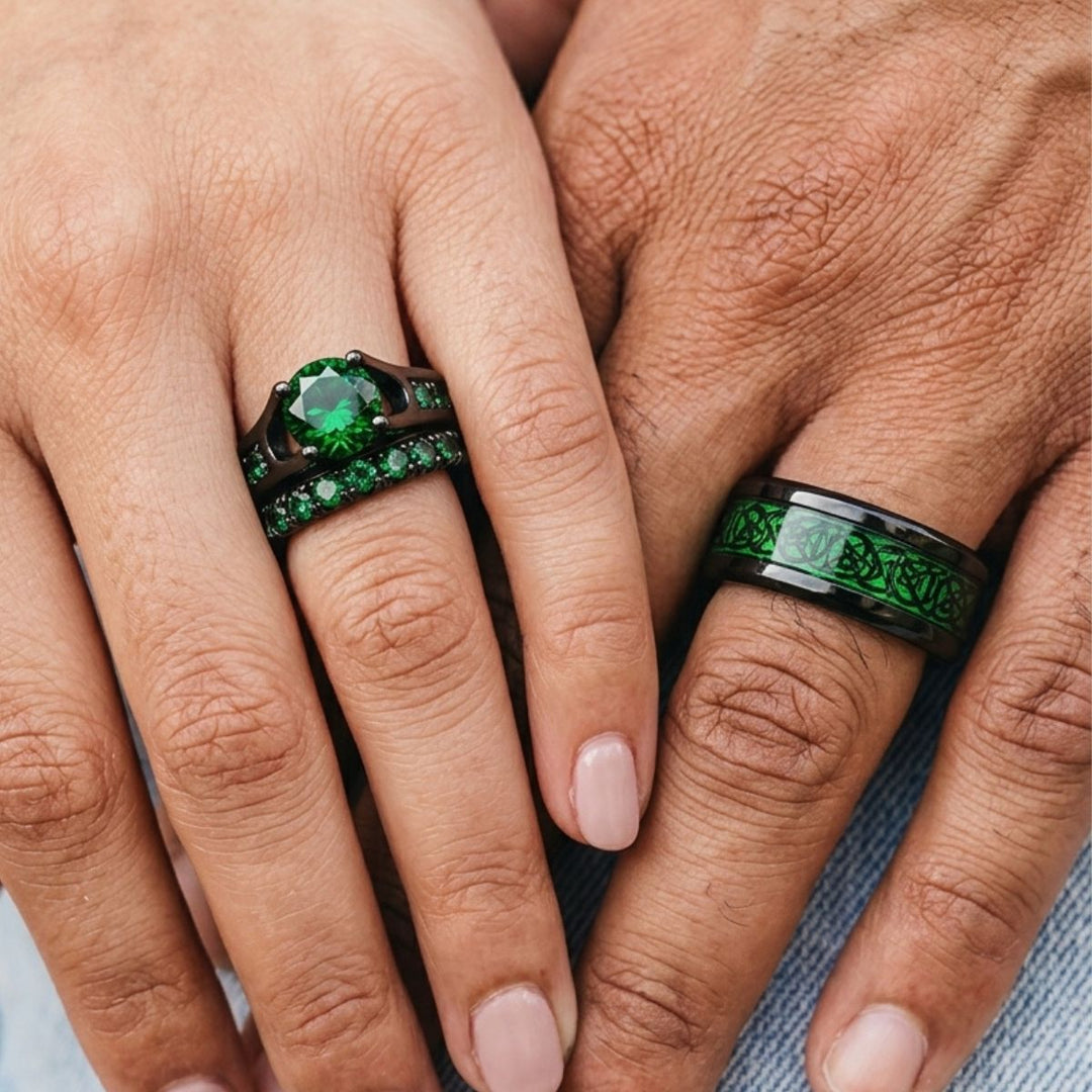 Emerald Love Rings