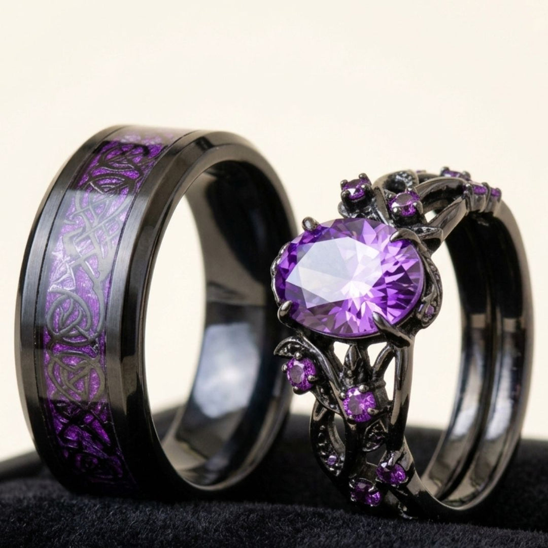 Purple Love Rings