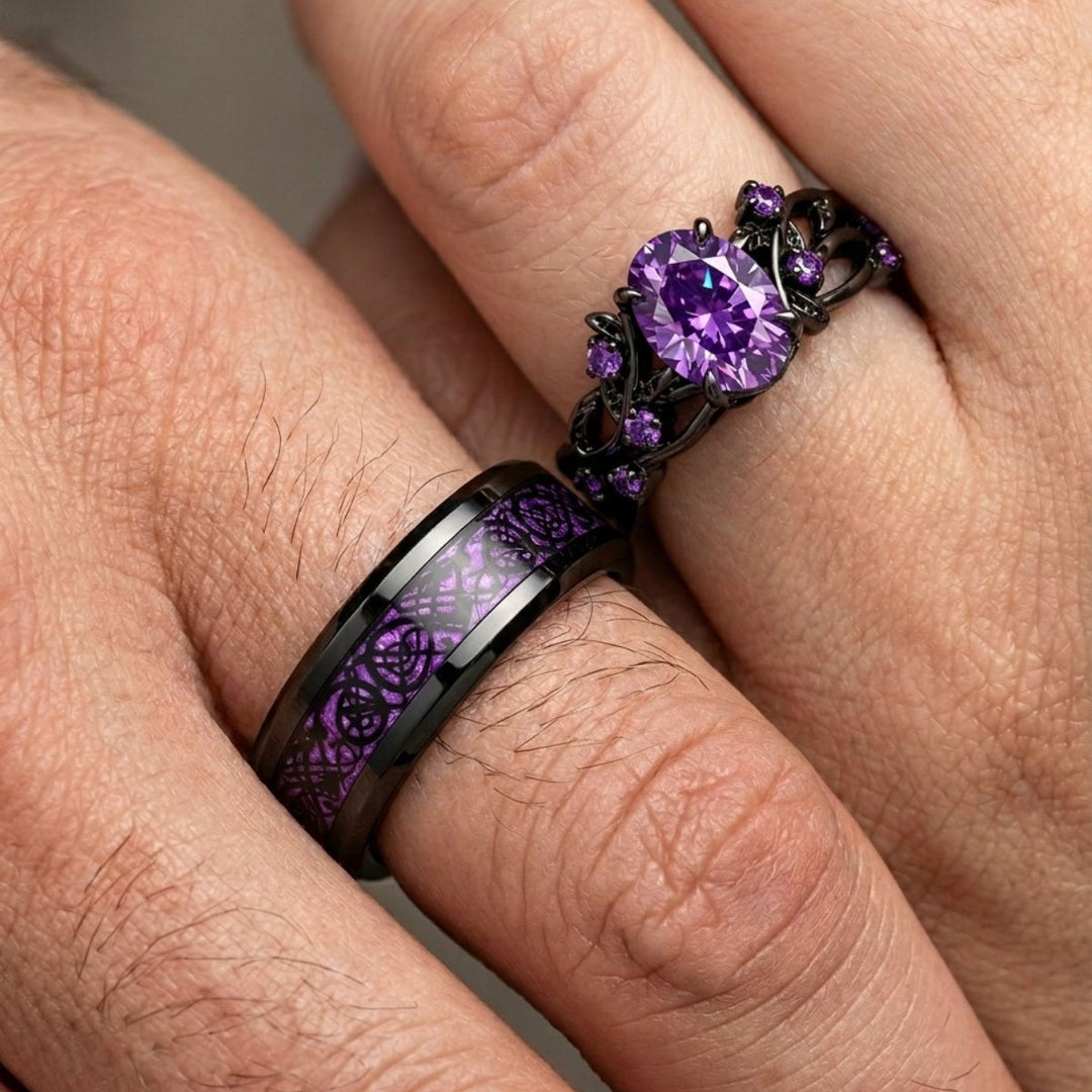 Purple Love Rings