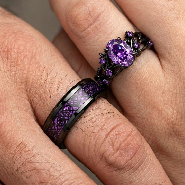 Purple Love Rings