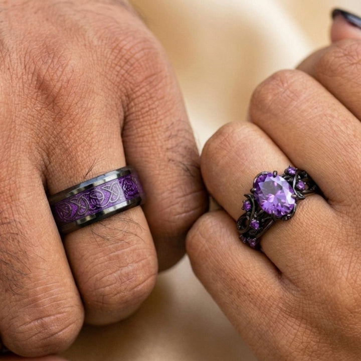 Purple Love Rings
