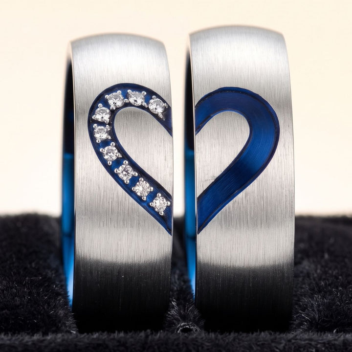 Blue Heart Rings