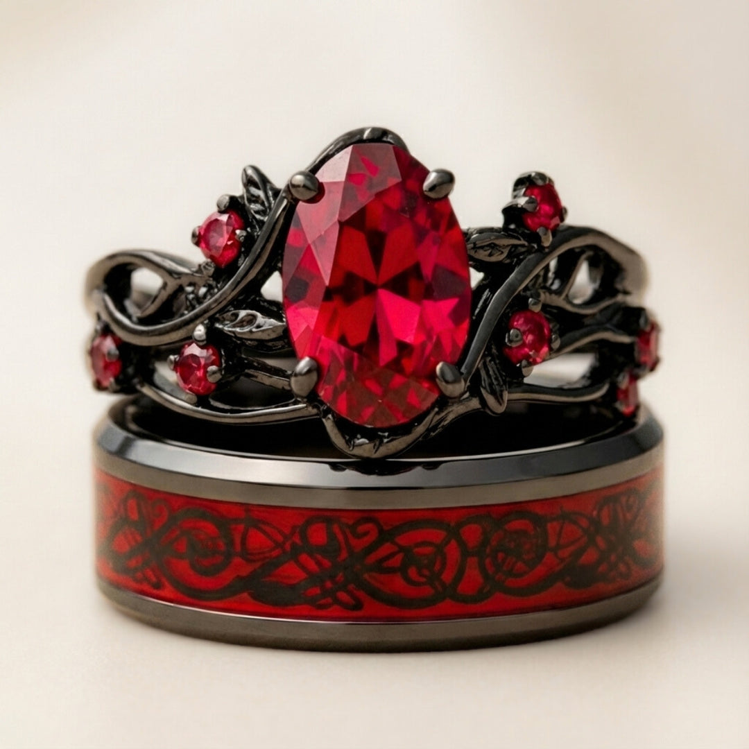 Red Heart Rings
