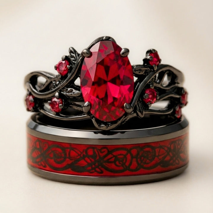 Red Heart Rings