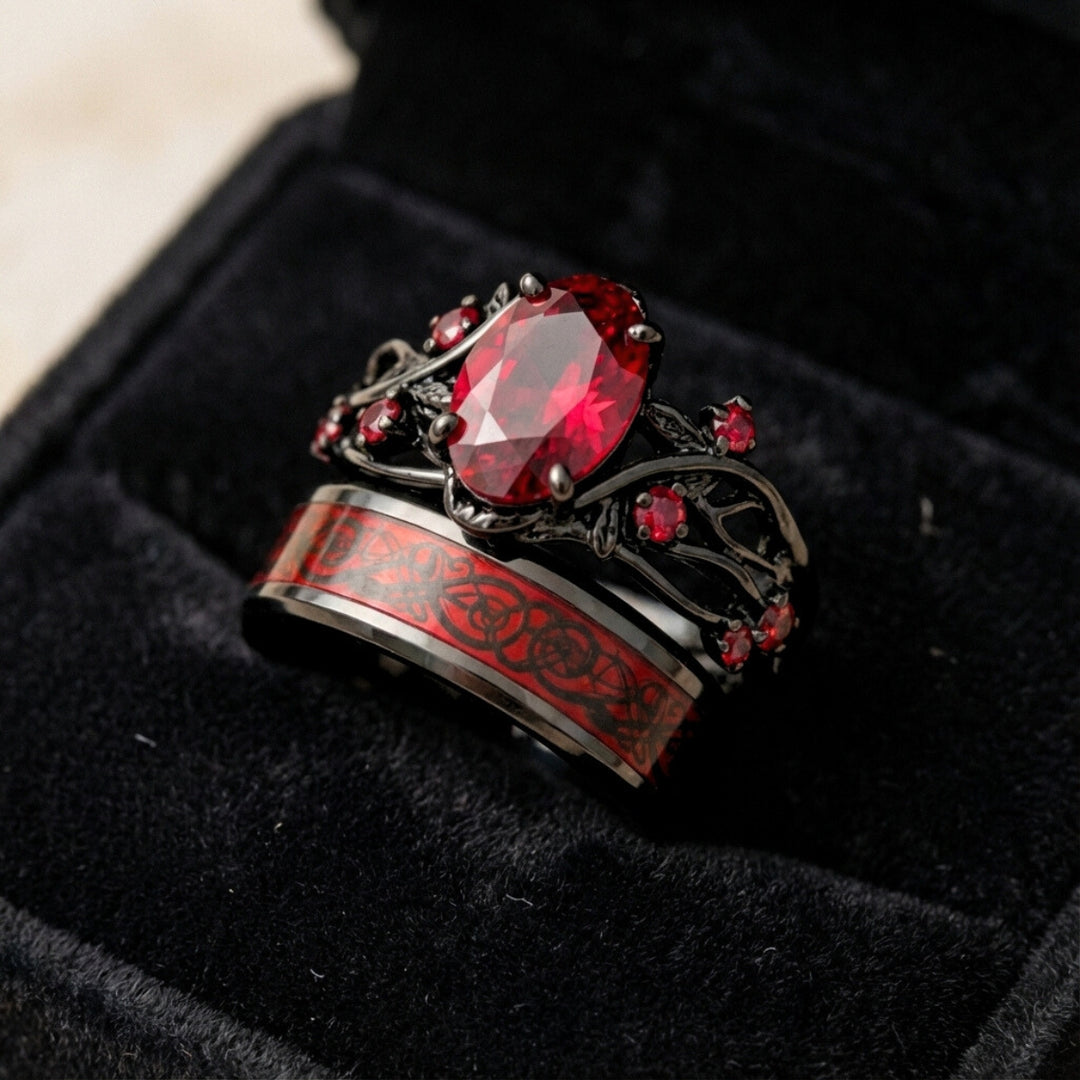 Red Heart Rings
