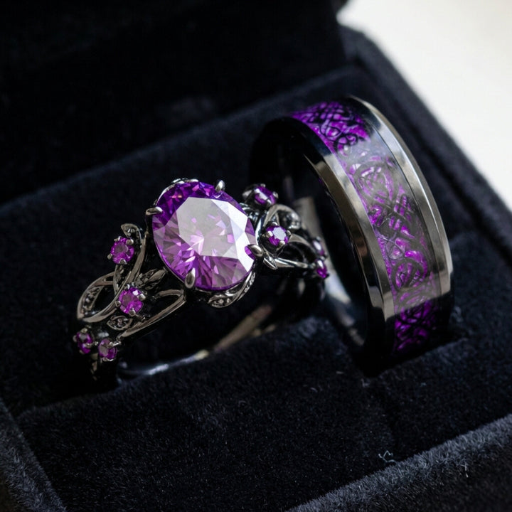 Purple Love Rings