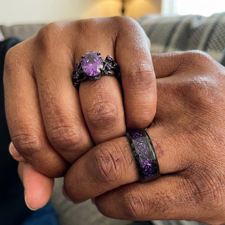 Purple Love Rings