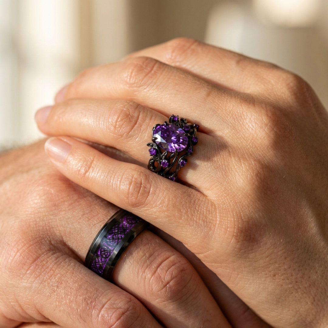 Purple Love Rings
