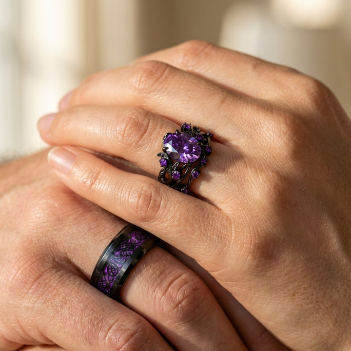 Purple Love Rings