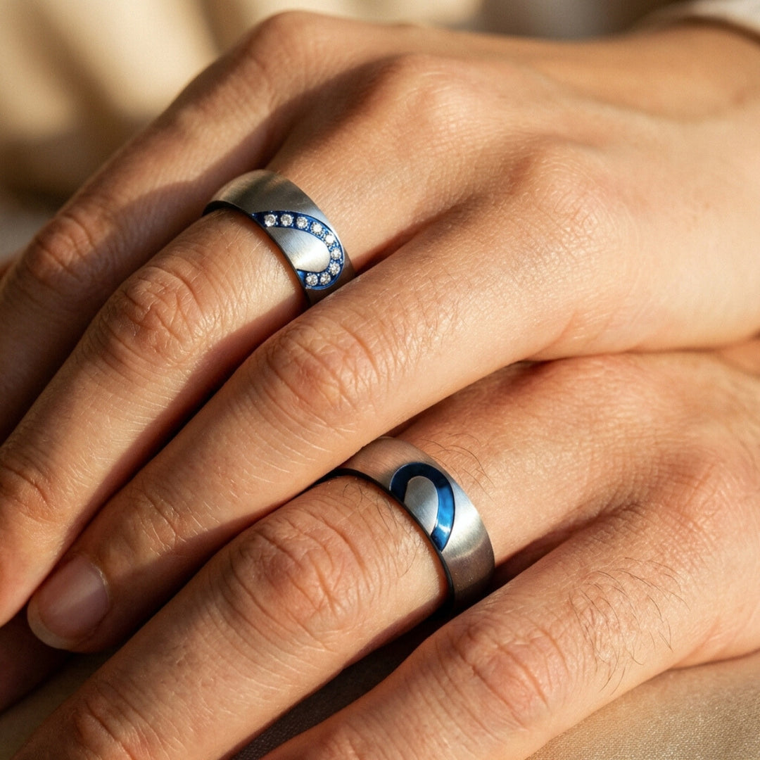 Blue Heart Rings