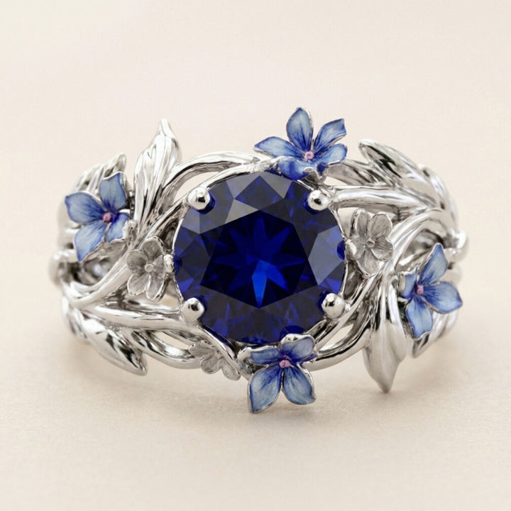 The Midnight Petals Ring