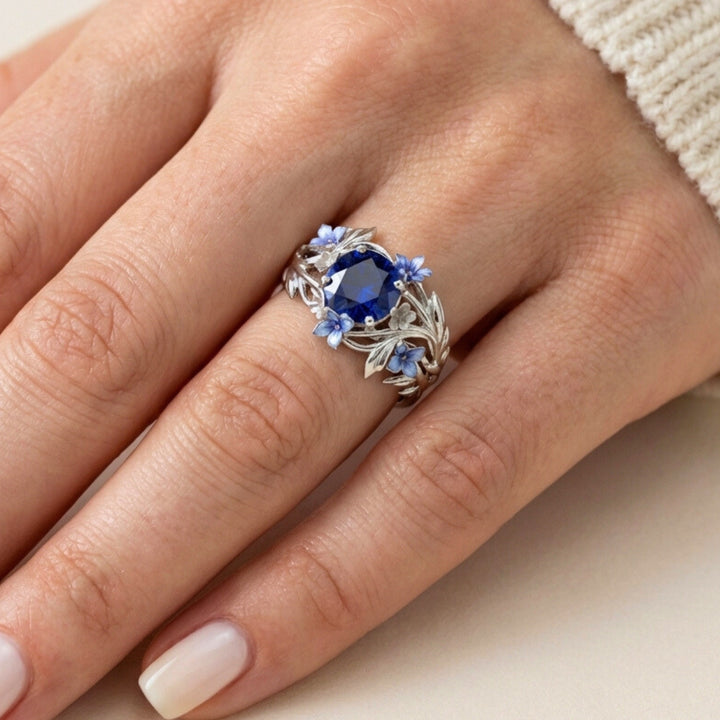 The Midnight Petals Ring