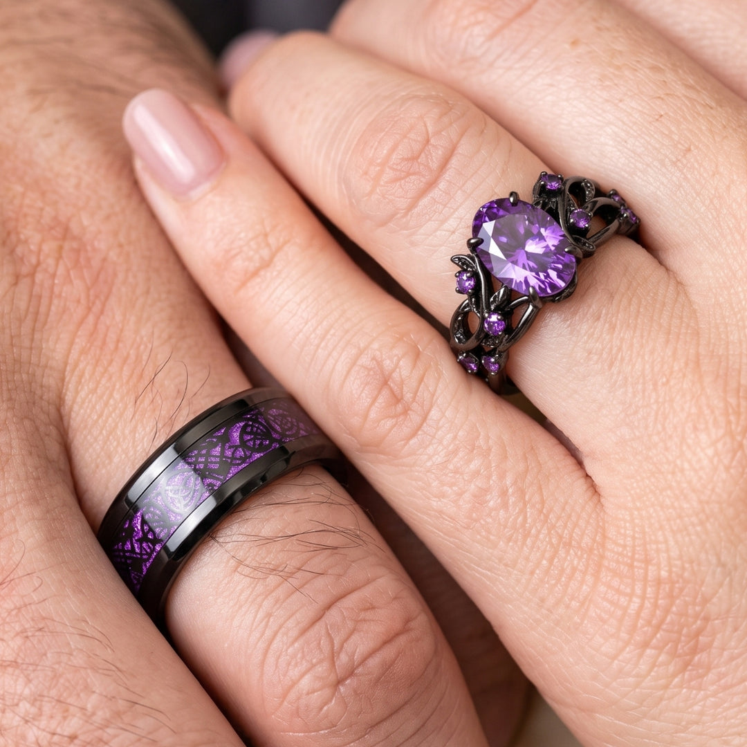 Purple Love Rings