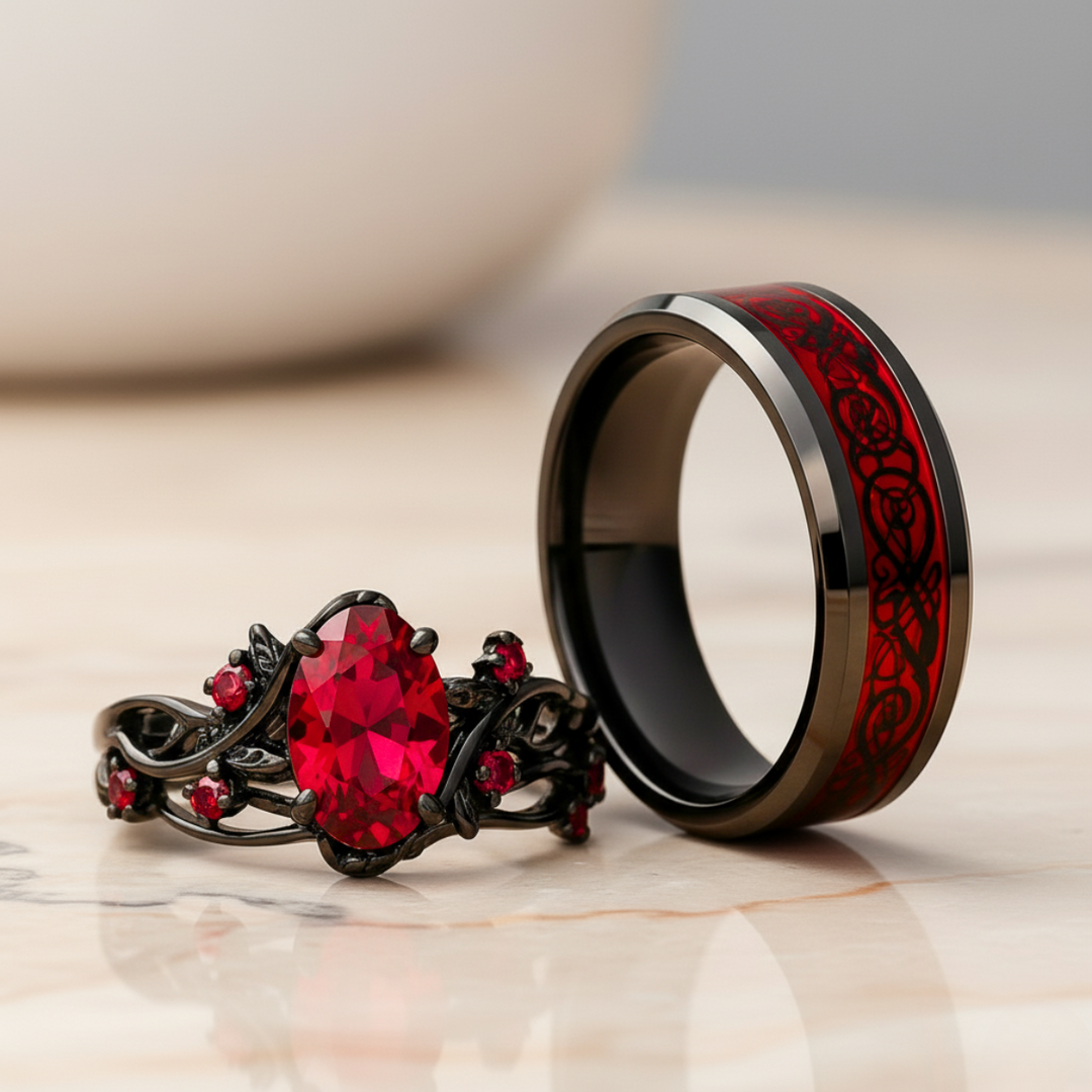 Red Heart Rings