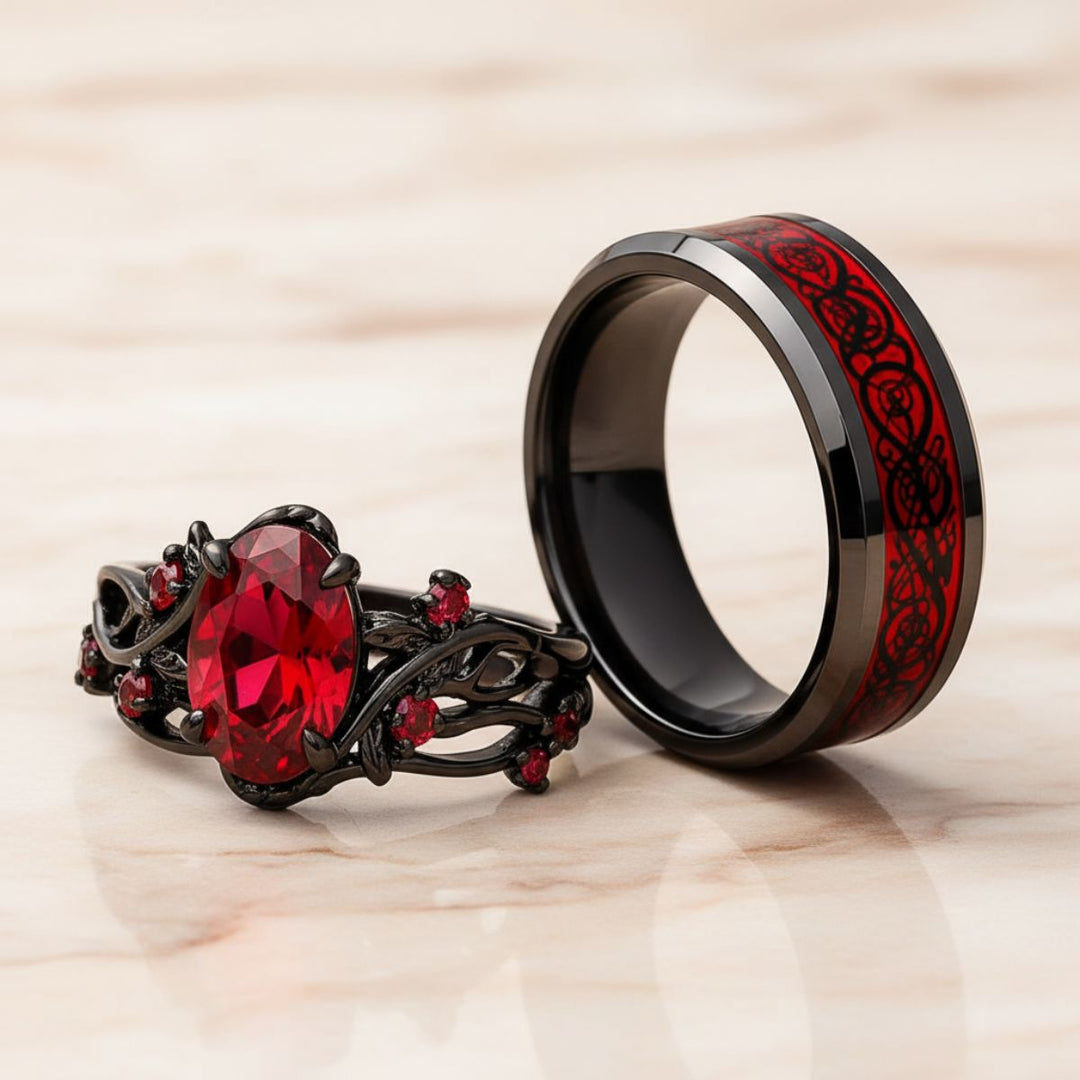 Red Heart Rings